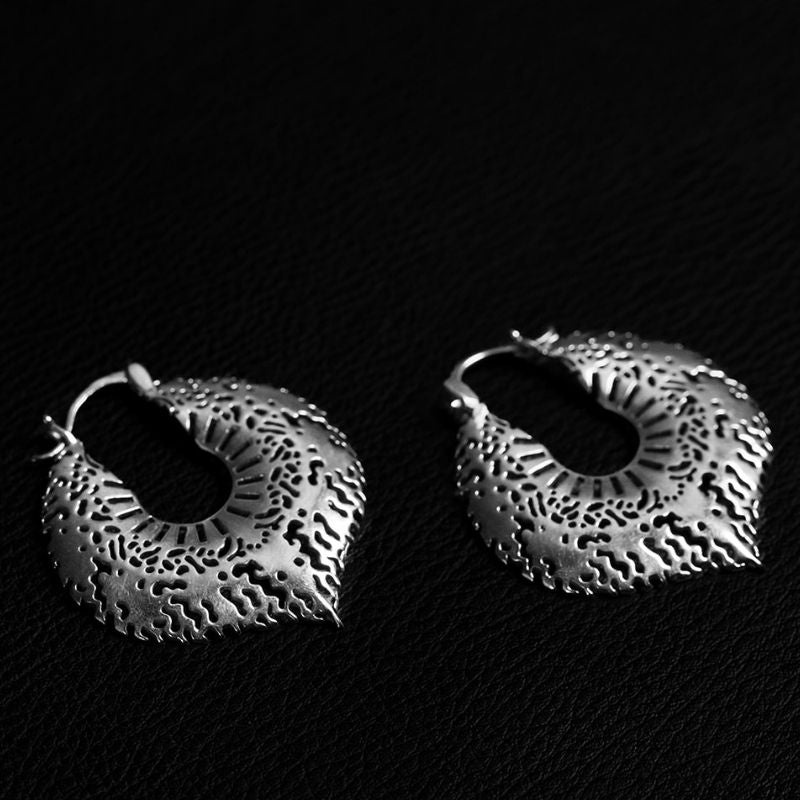 Solar Relic | Hoop Earrings - NOIR KĀLA - NOIR KĀLA