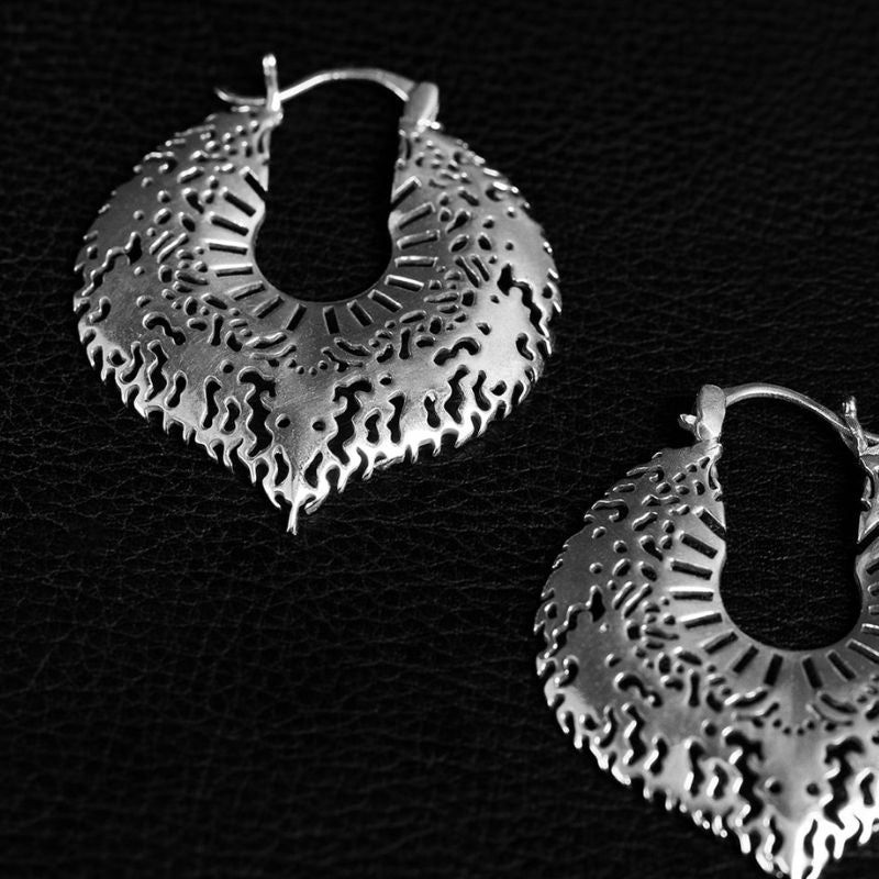 Solar Relic | Hoop Earrings - NOIR KĀLA - NOIR KĀLA