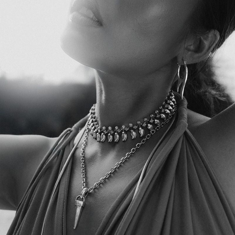 Pyramid Trinket | Pendant Necklace - NOIR KĀLA - NOIR KĀLA