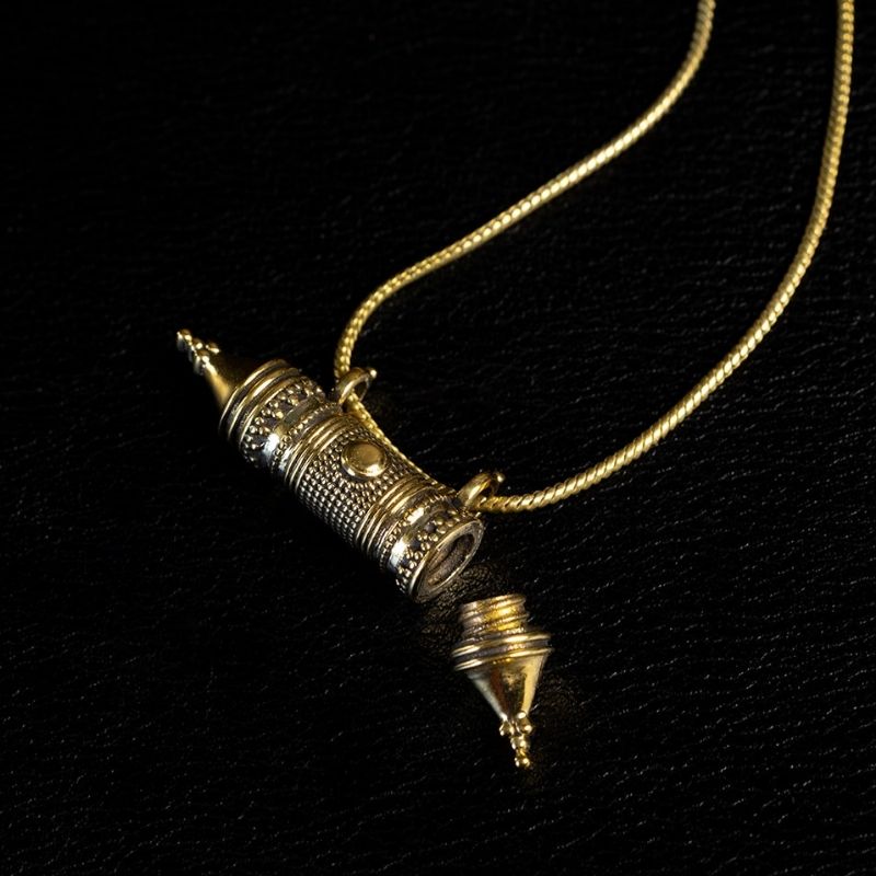 Vessel Amulet | Pendant Necklace - Brass - NOIR KĀLA