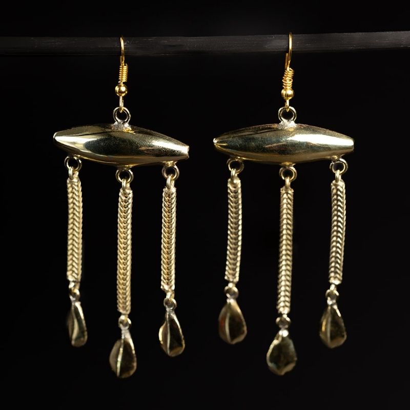 Poise Charm | Dangle Earrings - Brass - NOIR KĀLA