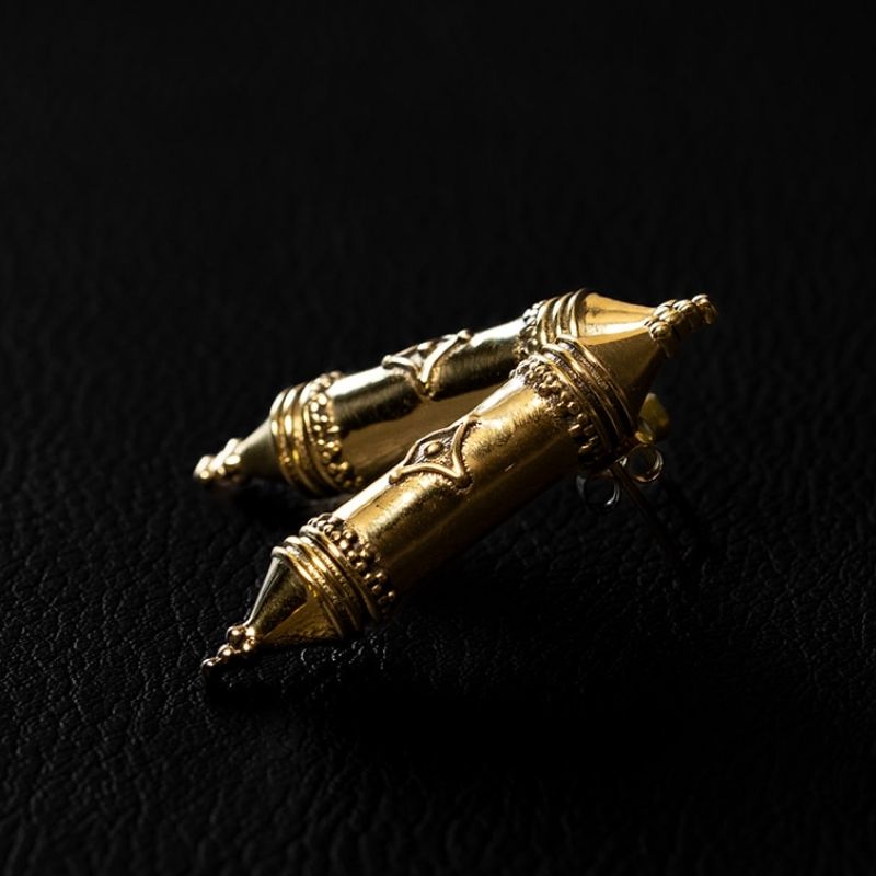 Vessel Amulet | Earrings - Brass - NOIR KĀLA - NOIR KĀLA