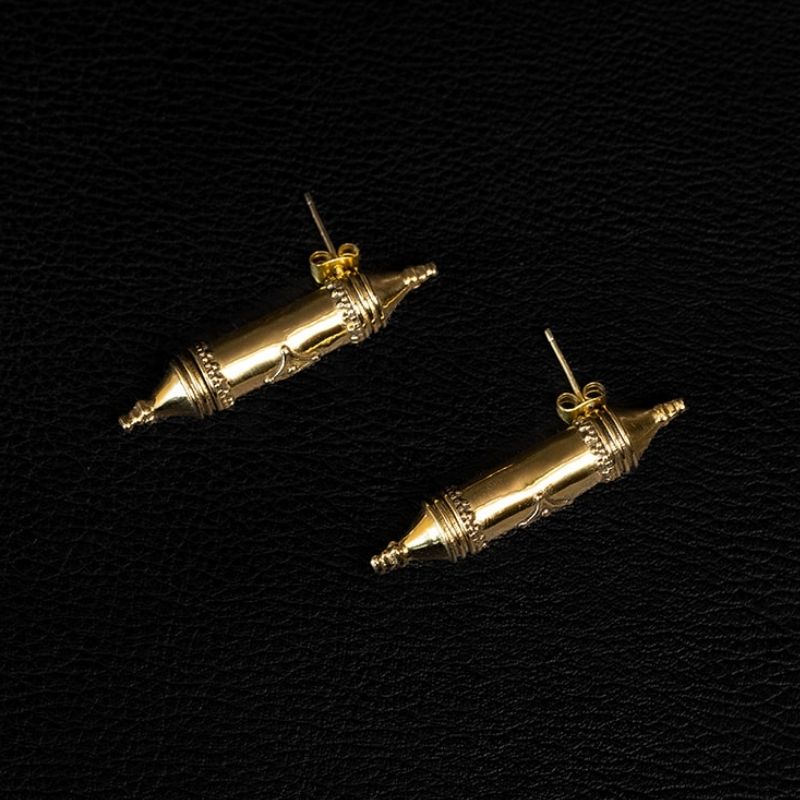 Vessel Amulet | Earrings - Brass - NOIR KĀLA - NOIR KĀLA