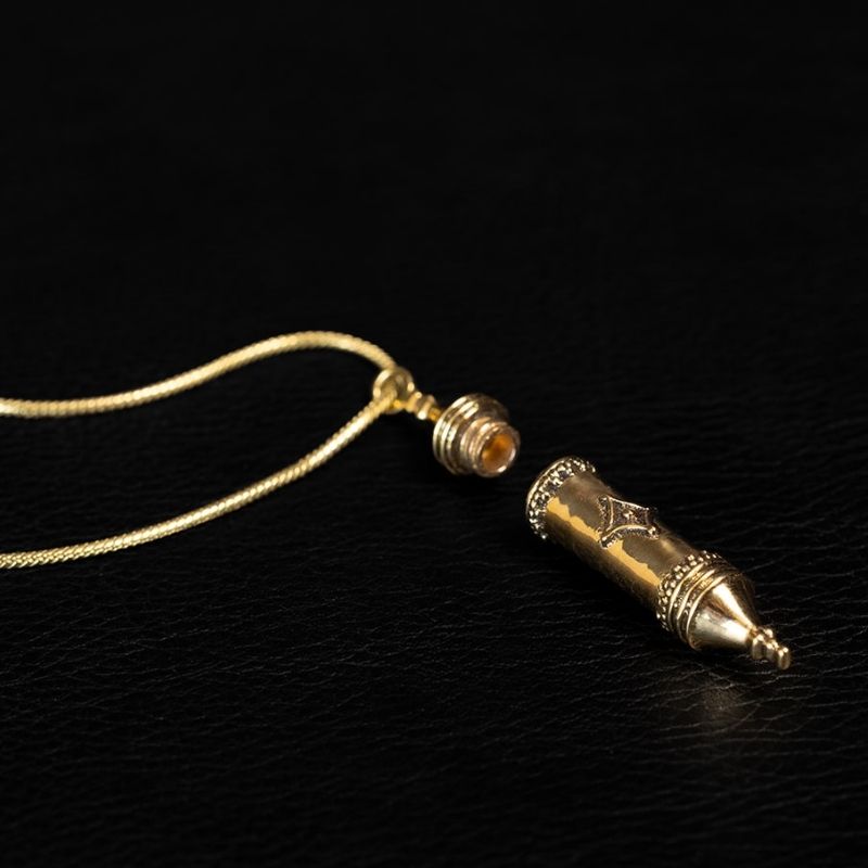 Vessel Amulet II | Pendant Necklace - Brass - NOIR KĀLA