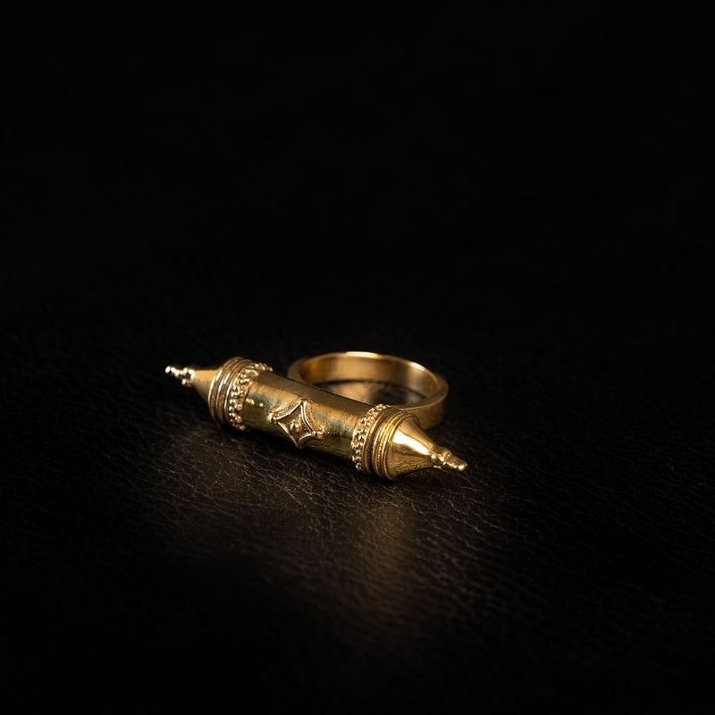Vessel Amulet | Bague - Laiton - NOIR KĀLA