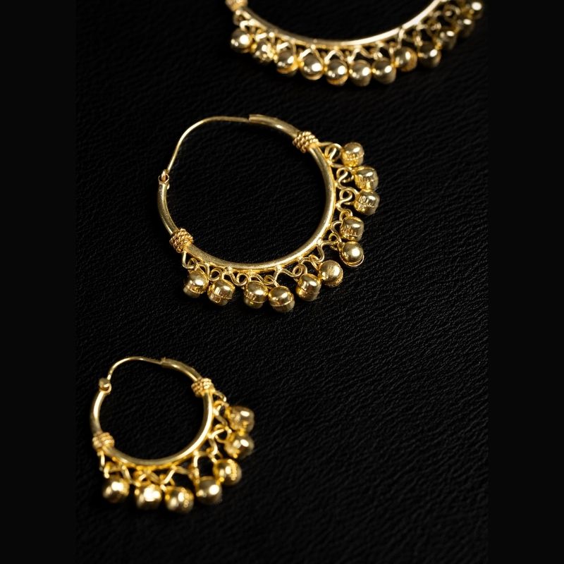 Wind Womxn | Hoops Earrings - Brass - NOIR KĀLA