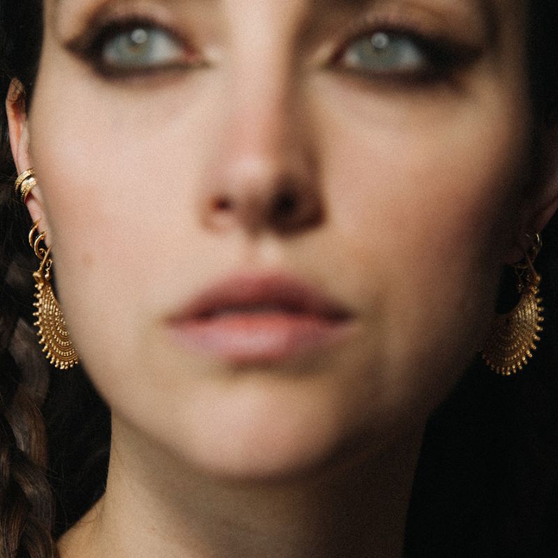 Afghan Lace | Hoop Earrings - Gold - NOIR KĀLA