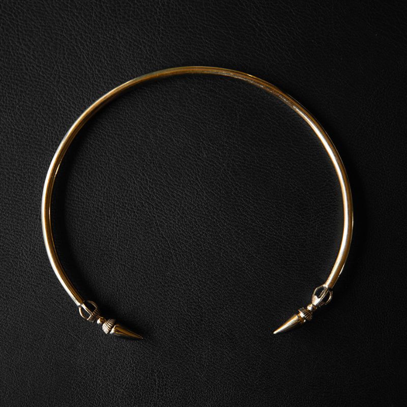 Xeyna Torque | Torque Necklace - Brass - NOIR KĀLA