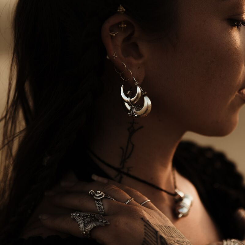 Hyas | Hoop Earrings – 925 Silver - NOIR KĀLA