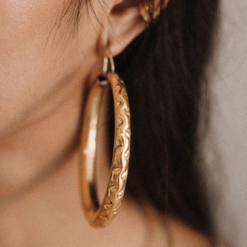 The Empress | Hoop Earrings - Brass - NOIR KĀLA