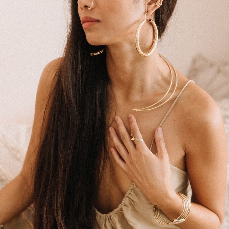The Empress | Hoop Earrings - Brass