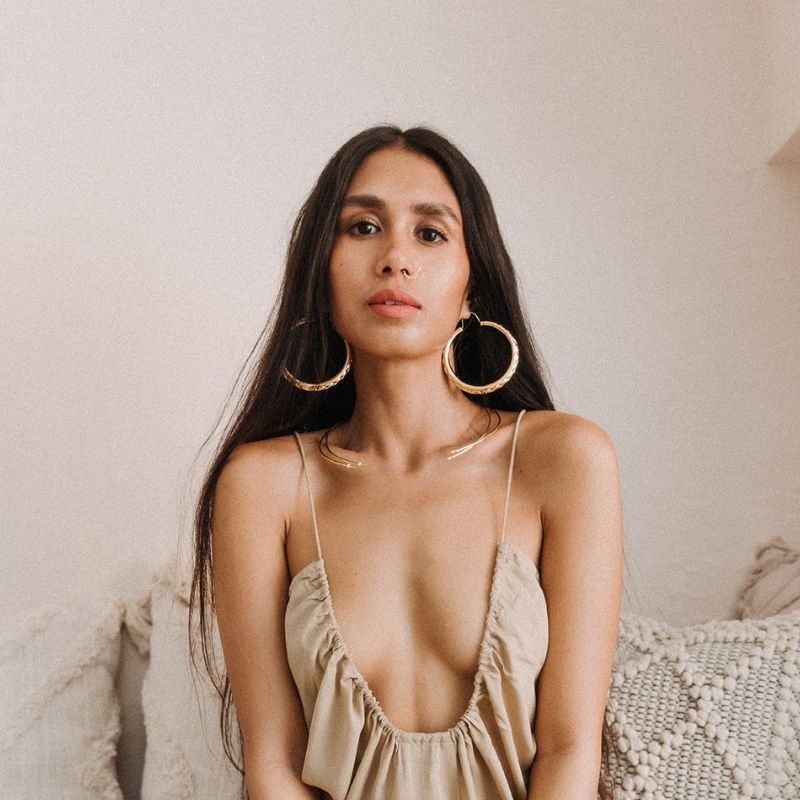 The Empress | Hoop Earrings - Brass - NOIR KĀLA