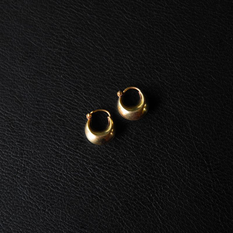 Yasmin | Boucles d'oreilles créoles - Or - NOIR KĀLA