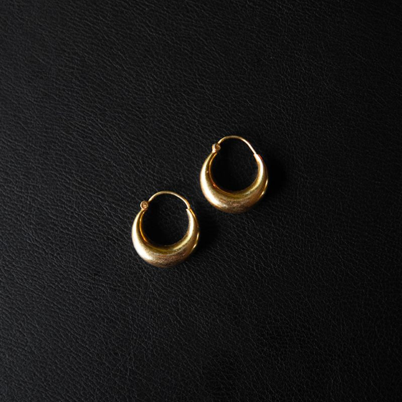 Yasmin | Boucles d'oreilles créoles - Or - NOIR KĀLA