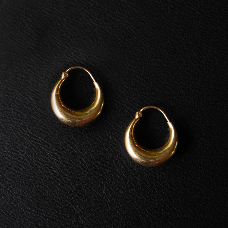Yasmin | Boucles d'oreilles créoles - Or - NOIR KĀLA