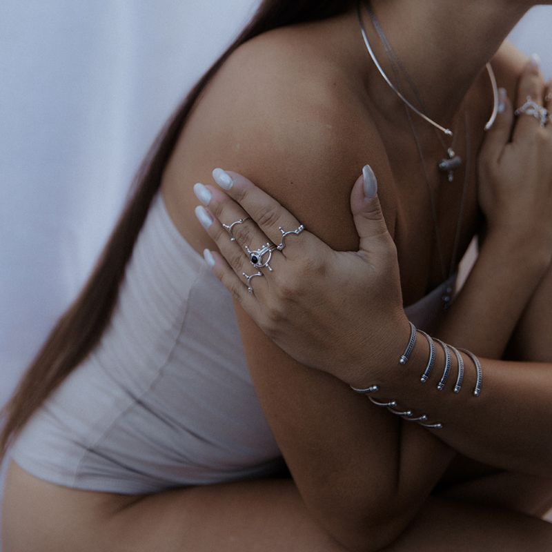 Beaded Road | Bracelet – 925 Silver - NOIR KĀLA