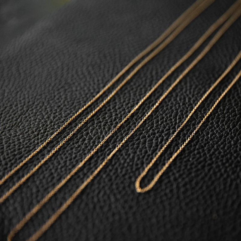 1,2 mm Inox Minimal | Chaîne - Or - NOIR KĀLA
