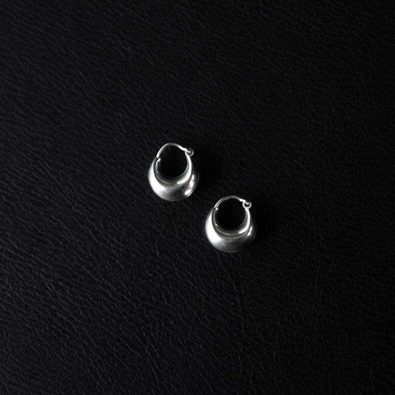 Yasmine | Boucles d'oreilles créoles  - NOIR KĀLA