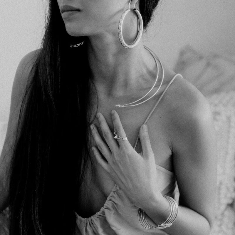 Circle | Hoop Necklace – 925 Silver - NOIR KĀLA