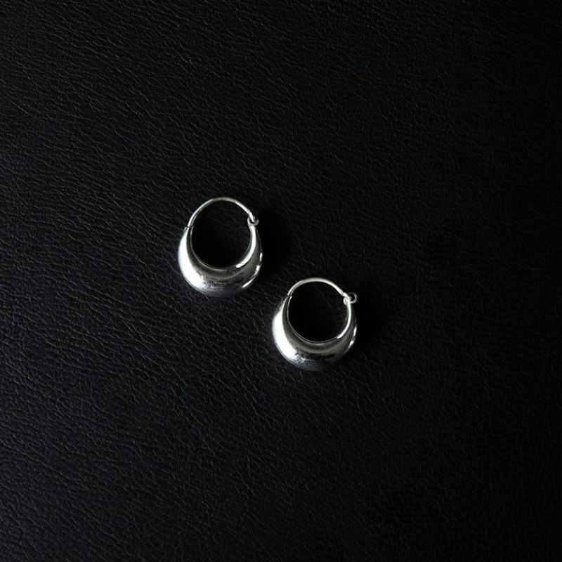 Yasmine | Boucles d'oreilles créoles  - NOIR KĀLA