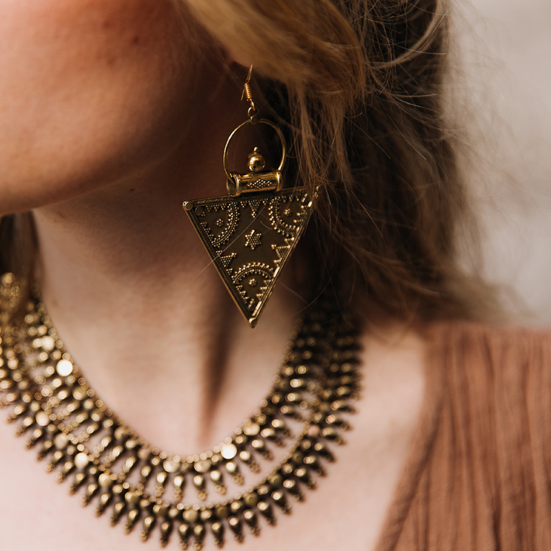 Merkabah | Boucles d'oreilles - Laiton