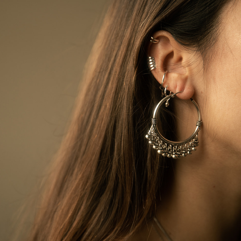 Wind Womxn | Hoop Earrings – 925 Silver - NOIR KĀLA
