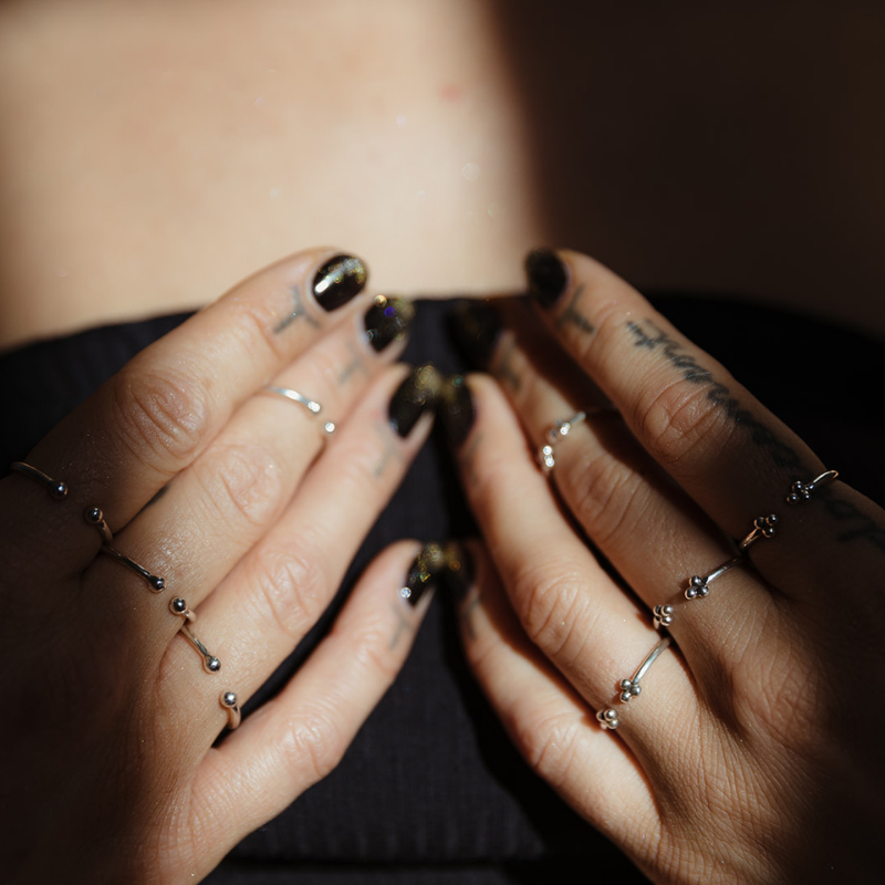 Open Trinity | Bague - NOIR KĀLA