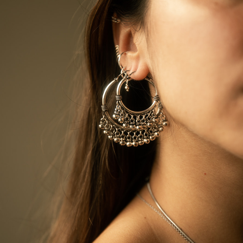 Wind Womxn | Hoop Earrings – 925 Silver - NOIR KĀLA