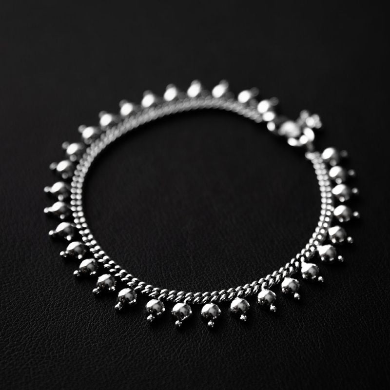 Devī | Anklet – 925 Silver - NOIR KĀLA