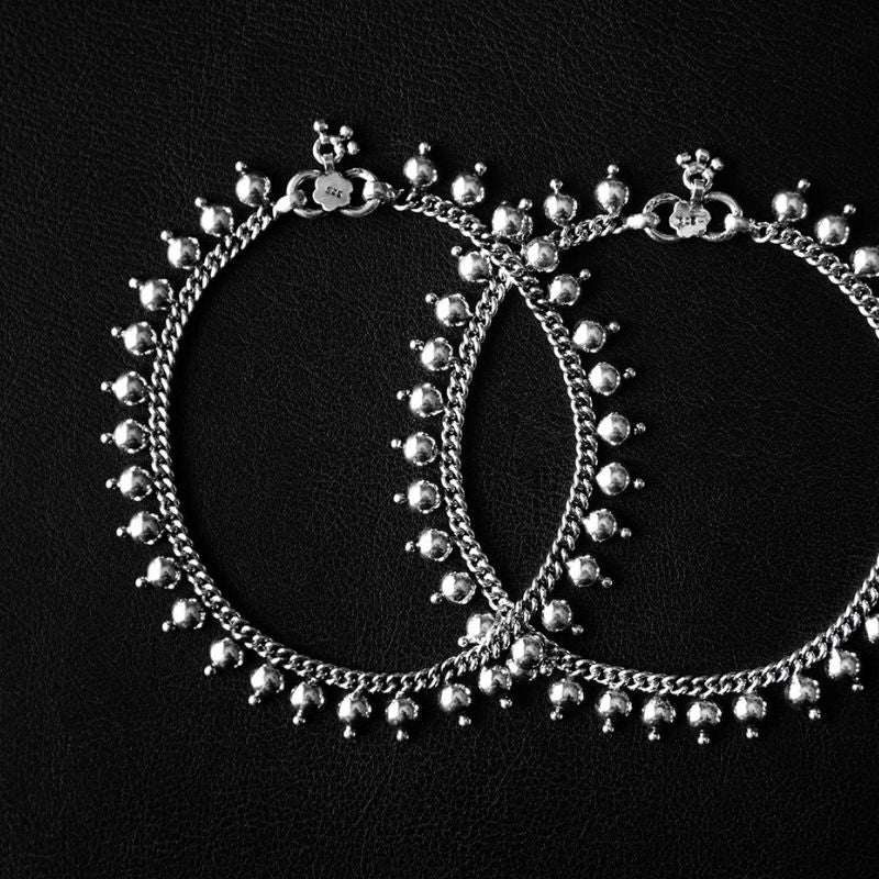 Devī | Anklet – 925 Silver - NOIR KĀLA