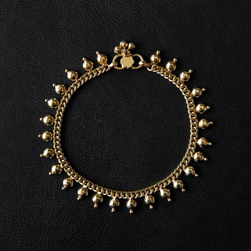 Devī | Anklet - Brass - NOIR KĀLA