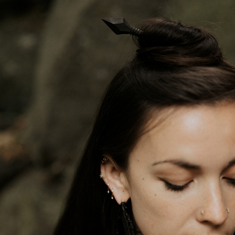 Ava | Black Wood Hairstick