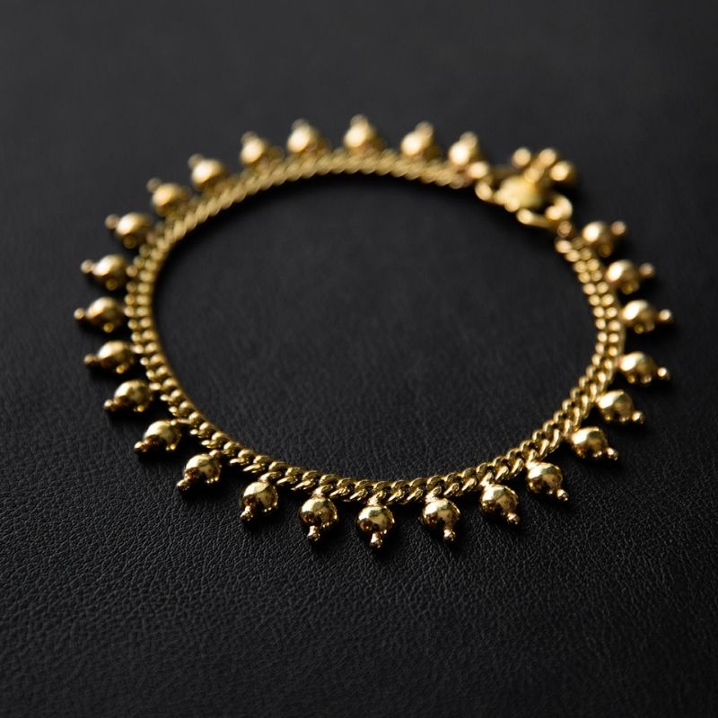 Devī | Anklet - Brass - NOIR KĀLA