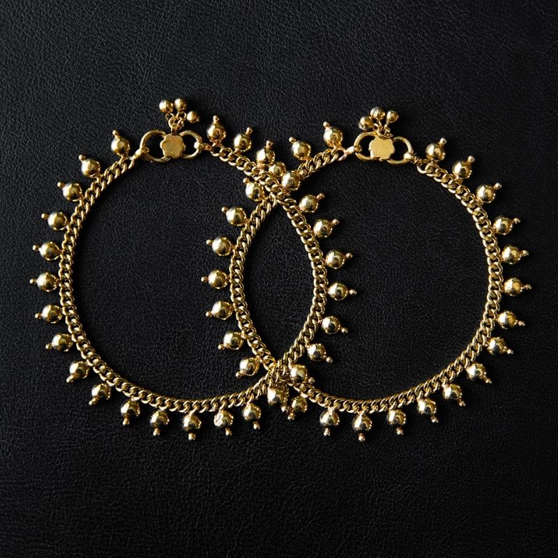 Devī | Anklet - Brass - NOIR KĀLA