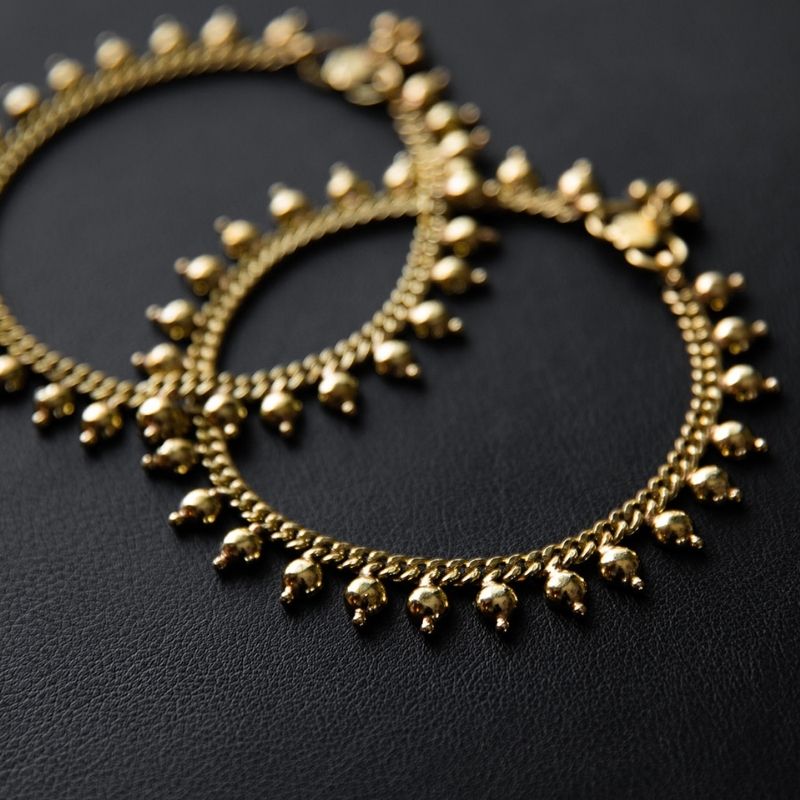 Devī | Anklet - Brass - NOIR KĀLA