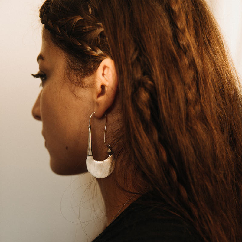 Nomadic | Boucles d'oreilles créoles - NOIR KĀLA