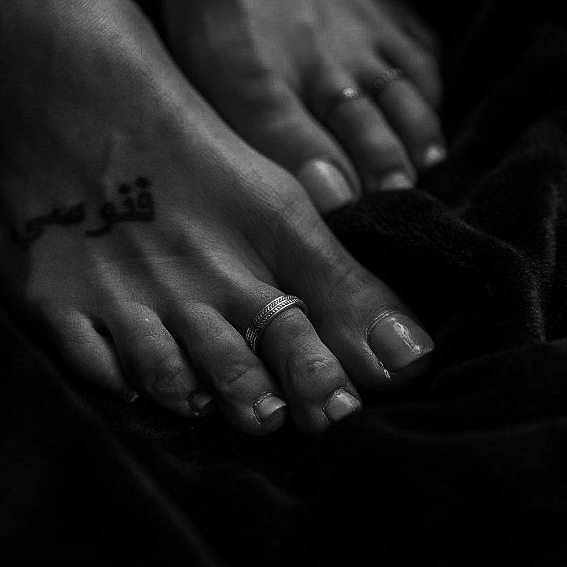 Wide Circle | Toe Ring – 925 Silver - NOIR KĀLA