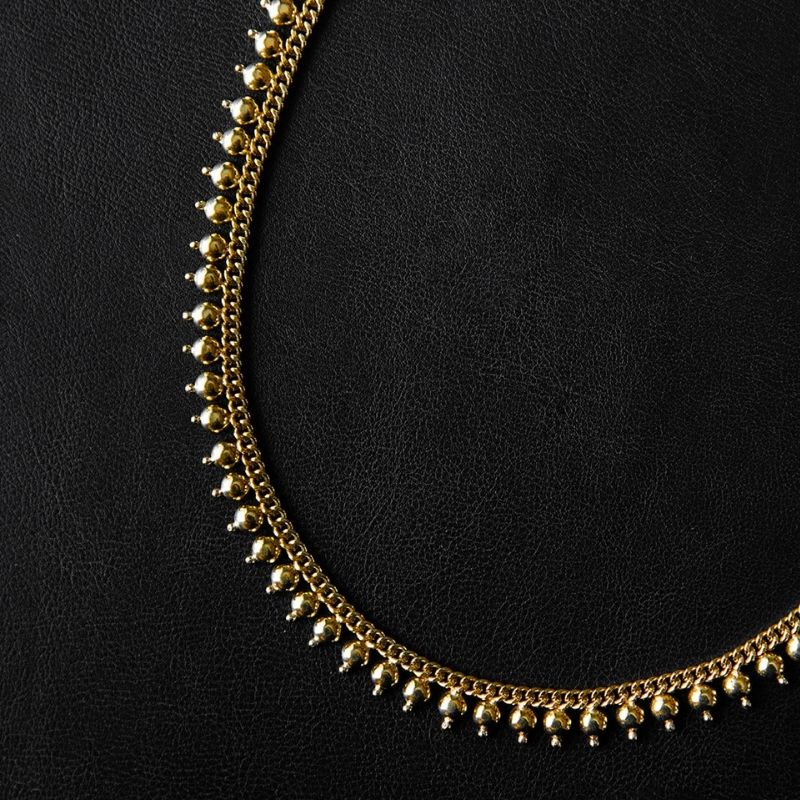 Devī II | Long Necklace - Brass - NOIR KĀLA