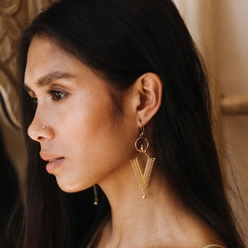 Mythic | Boucles d'oreilles - Laiton - NOIR KĀLA