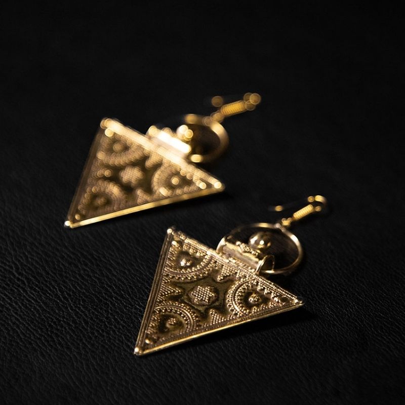 Merkabah | Dangle earrings - Brass