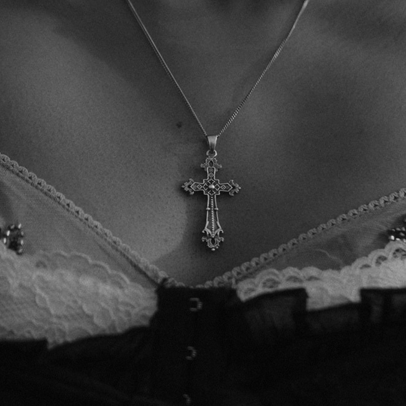 Medieval Cross | Collier pendentif - Laiton