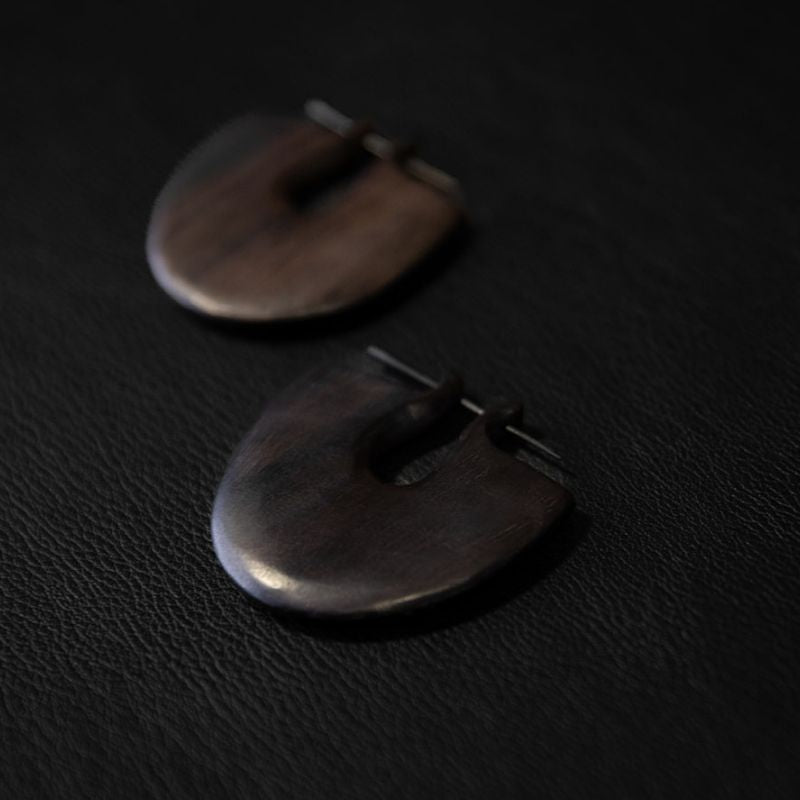 Protectress [S] | Black Wood Earrings