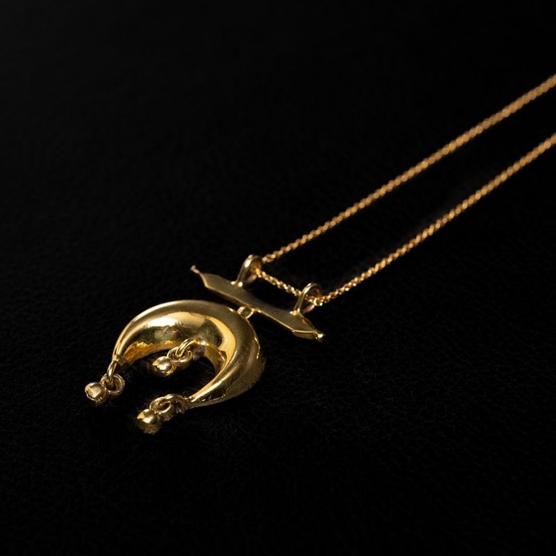 Crescent |  Collier Pendentif - Laiton