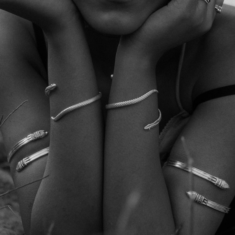 Serpentine | Bracelet Serpent - Laiton