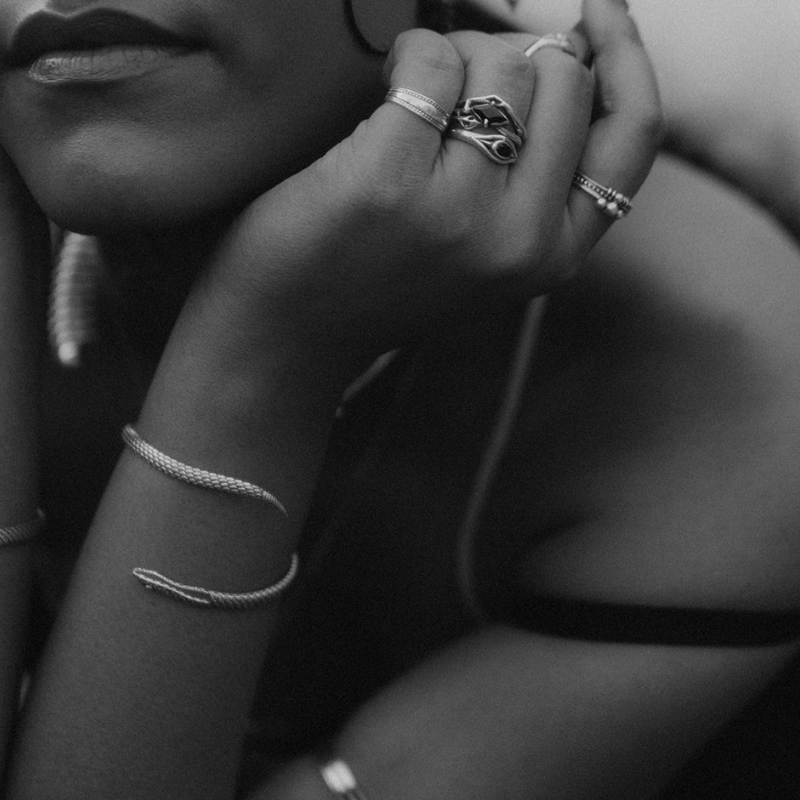 Serpentine | Bracelet Serpent - Argent 925