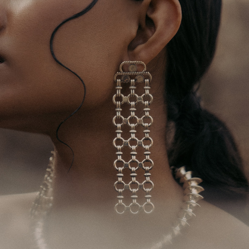 Interwoven Metal | Boucles d'oreilles - Argent 925