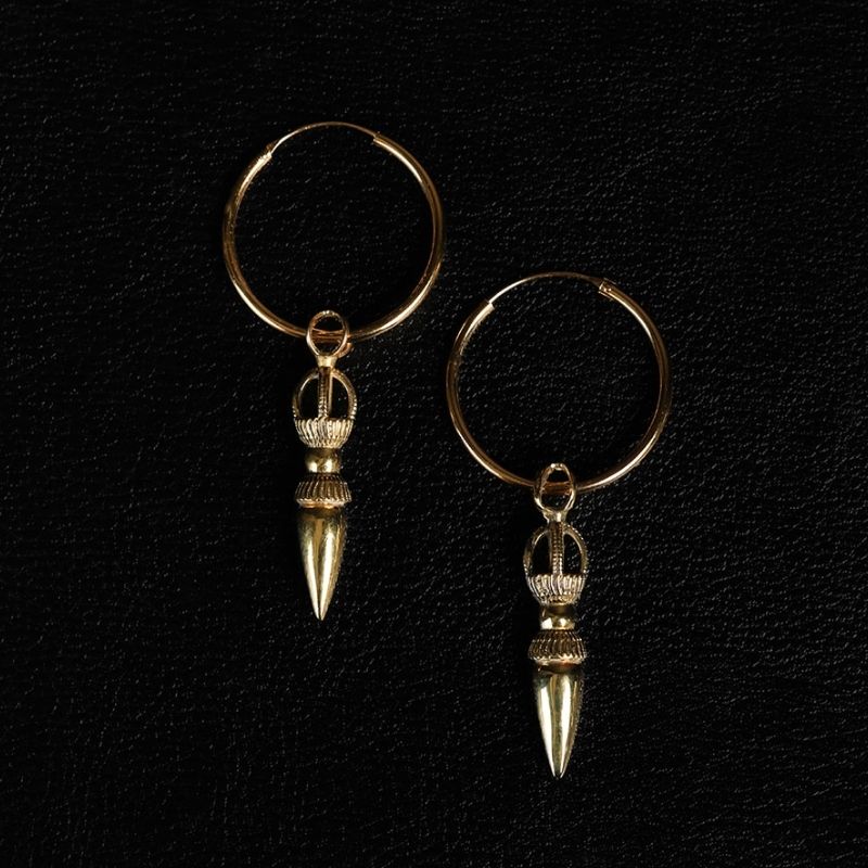 Xeyna Charm [L] | Hoop Earrings - Brass