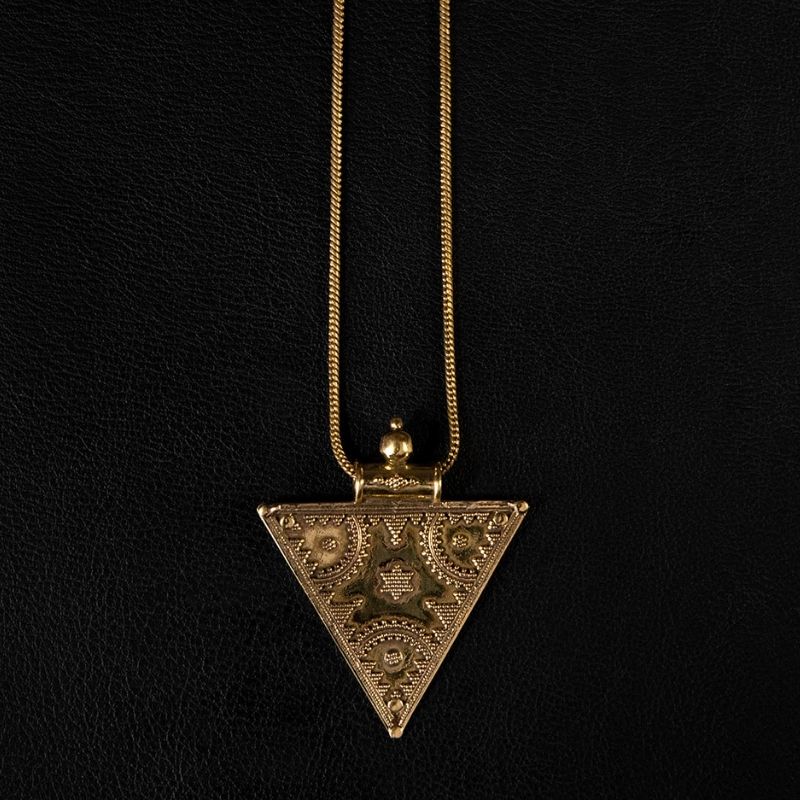 Merkabah | Pendant Necklace - Brass