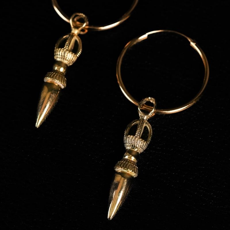 Xeyna Charm [L] | Hoop Earrings - Brass