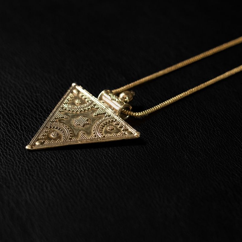 Merkabah | Pendant Necklace - Brass